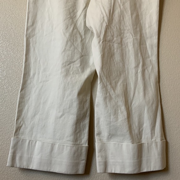 NWT Rachel Comey Cream High-Rise Cuff Straight Leg Cropped Pants - Picture 9 of 16